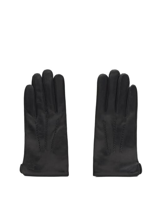 Lottusse Black Leather Gloves for men