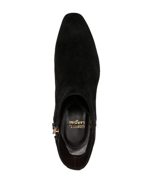 Lardini Black 45Mm Suede Ankle Boots for men