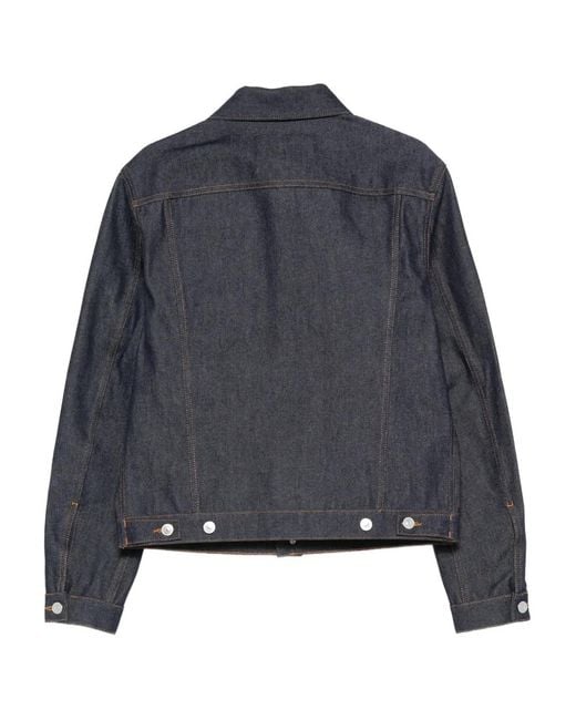 Husbands Blue Button-up Denim Jacket for men