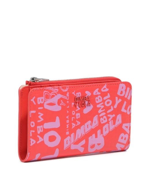 Bimba Y Lola Red Zip Wallet