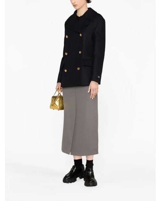 Prada Black Double-Breasted Wool Jacket
