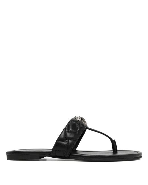 Kurt Geiger Black Kensington Flat Sandals