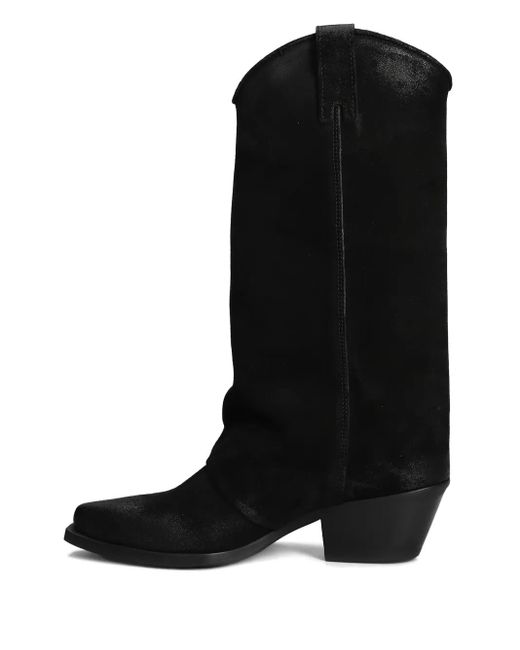 METISSE Black 50Mm Suede Texan Boots