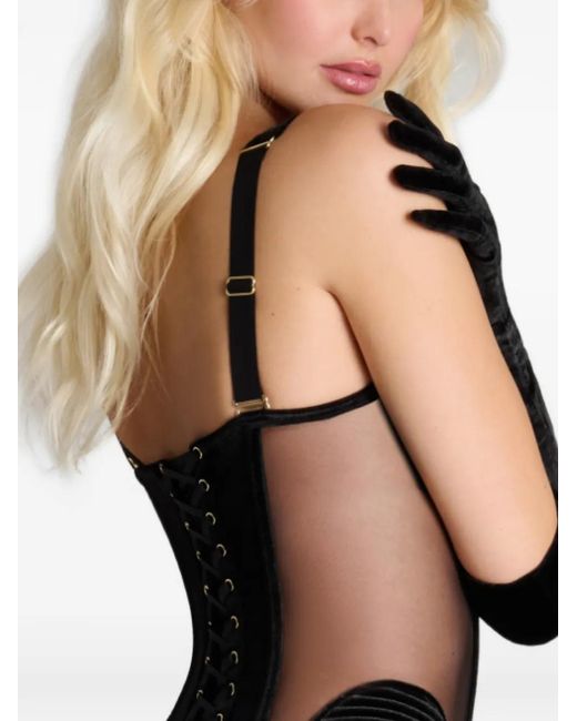 Maison Close Black X Scandale Rococo Open Garter Corset