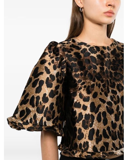 Blusa Con Motivo De Leopardo Sister Jane de color Brown
