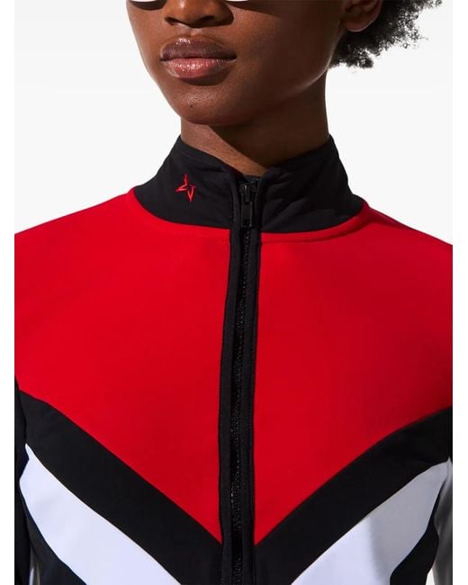 Perfect Moment Black Jg Zip-Up Top
