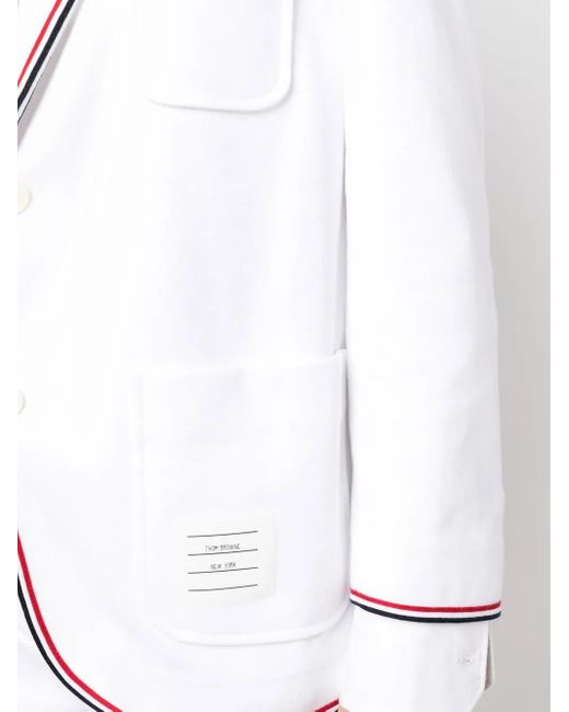 Thom Browne Twill Blazer in het White