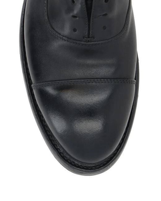Premiata Black Leather Derby Shoes for men