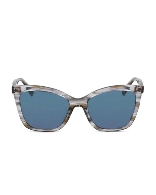 Longchamp Blue Sonnenbrille mit Cat-Eye-Gestell