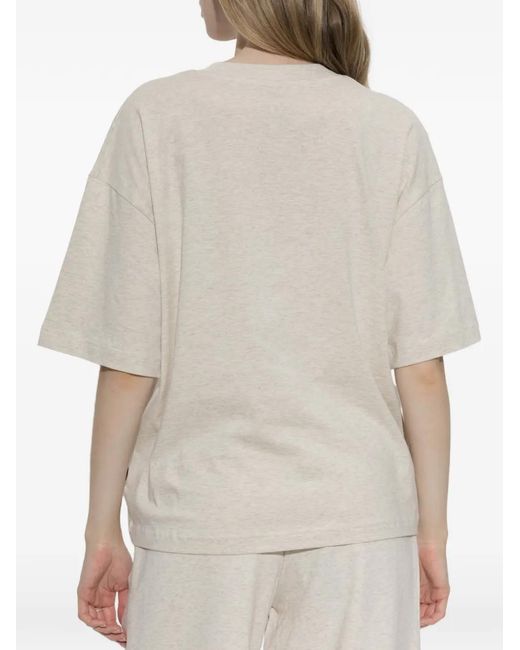 New Balance White Trackside Logo-Print T-Shirt
