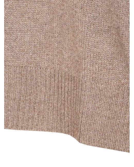 Jersey de cachemira con cuello redondo Lisa Yang de color Brown