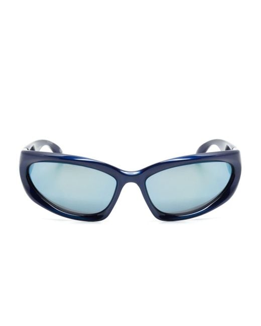 Gafas de sol Swift con montura oval Balenciaga de color Blue