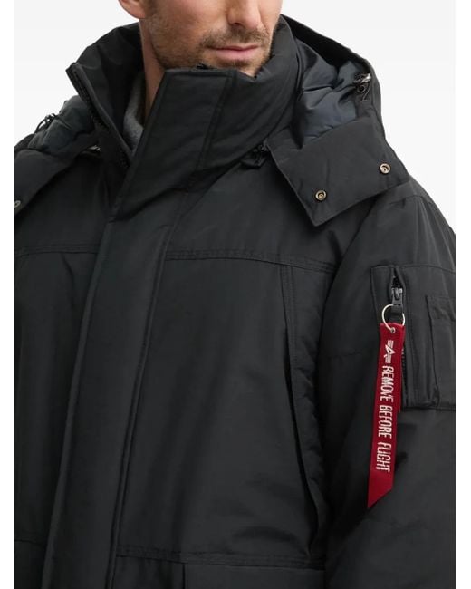 Parka Imbottito Con Cappuccio di Alpha Industries in Gray da Uomo
