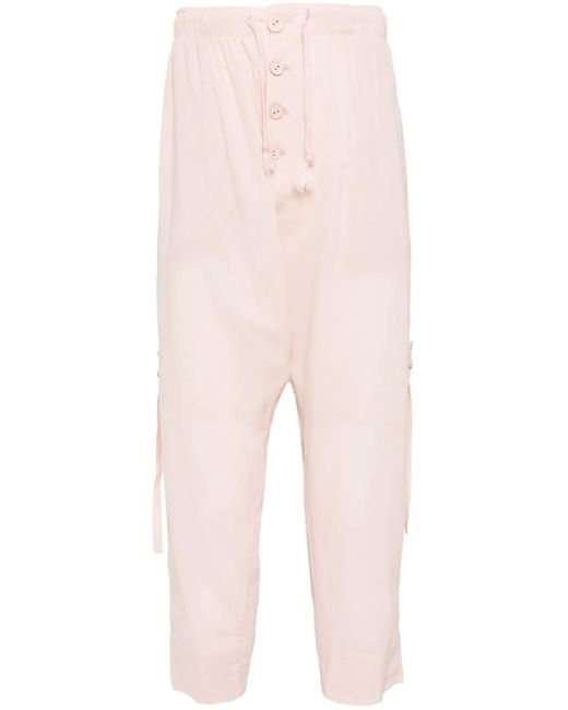 Undercover Pink Drop-Crotch Trousers for men