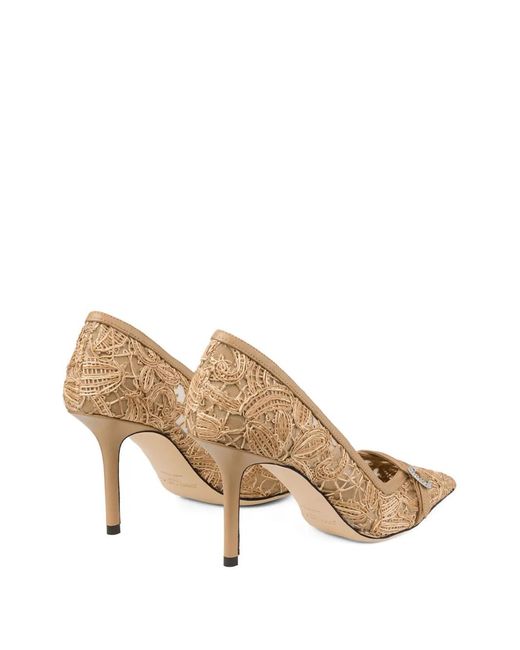 Jimmy Choo Natural Keari 85 Flower-Detailed Pumps