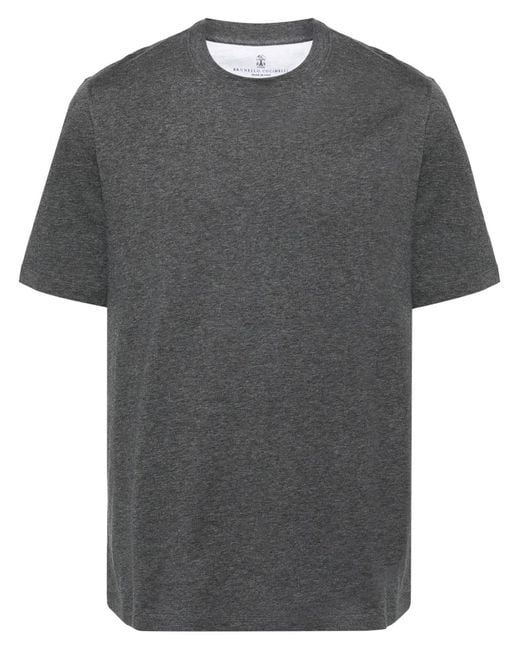 Brunello Cucinelli Gray Jersey T-Shirt for men