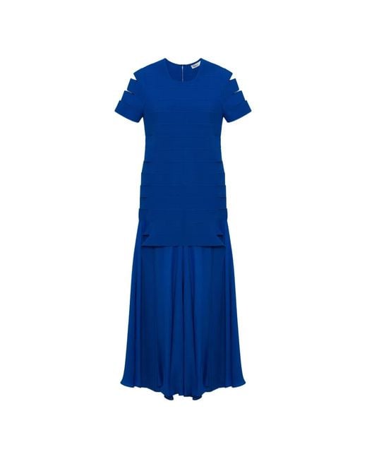 Jonathan Simkhai Blue Laken Cut-Out Knit Maxi Dress