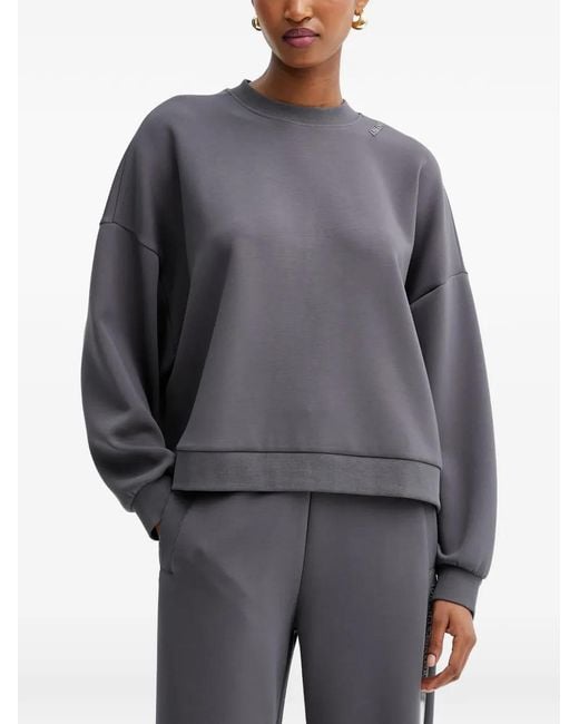 ARMANI EXCHANGE Gray Logo-Embroidered Sweatshirt