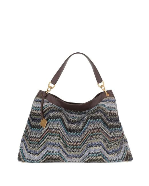 Missoni Gray Zigzag Shoulder Bag