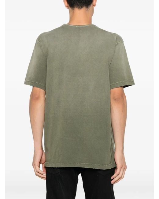Antik Denim Green Logo-Plaque T-Shirt for men