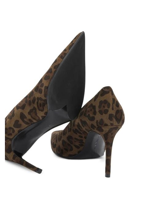 Sergio Levantesi Brown Leopard-Pattern Pumps