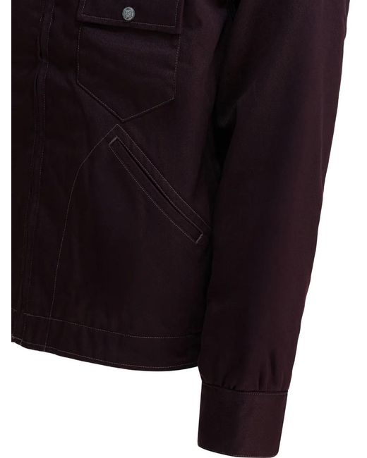 Needles Blue Patch-Pocket Zip-Up Jacket for men