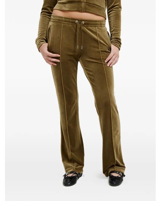 Juicy Couture Green Elastic-Waist Track Pants