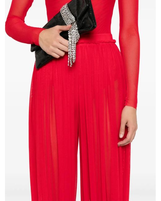 Atu Body Couture Red Mesh Trousers Set
