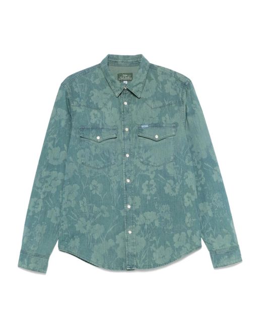 メンズ Paul Smith フローラル シャツ Green