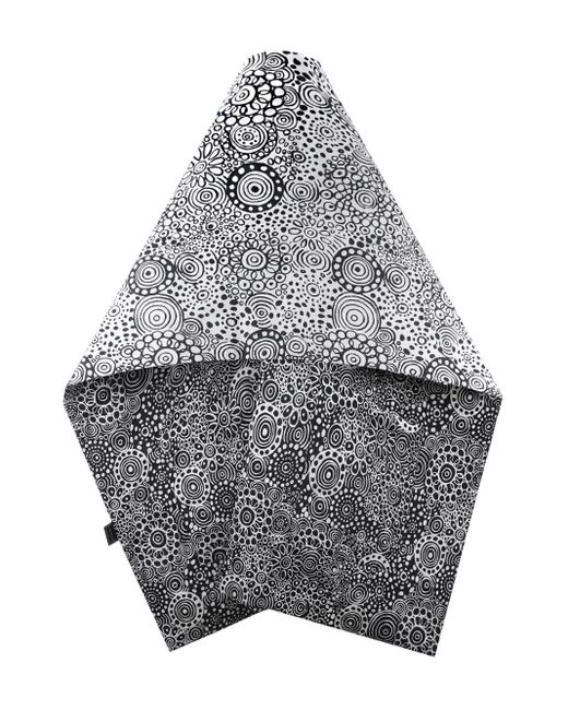10 Corso Como Gray Circle-Pattern Scarf