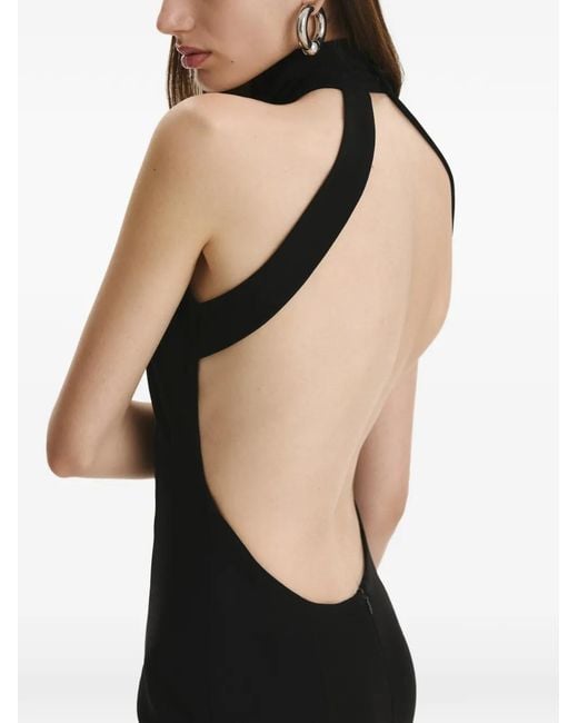Vestiaire d'un Oiseau Libre Black Open-Back Midi Dress