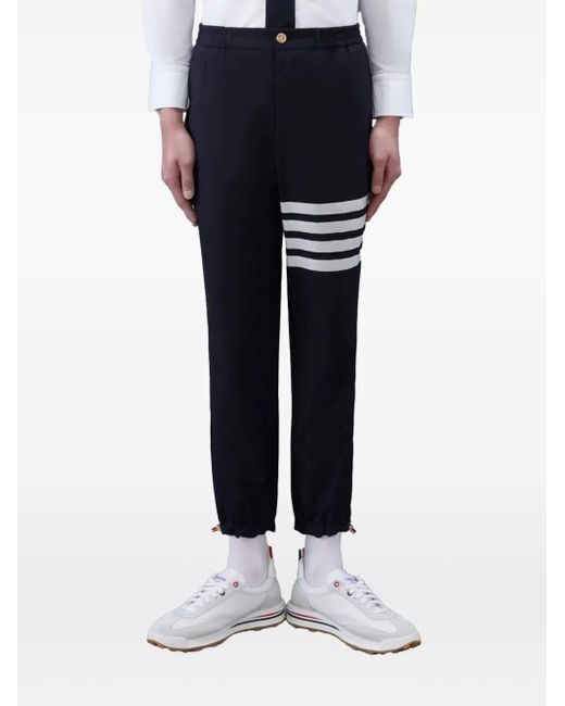Thom Browne Blue 4-bar Stripe Tailored Trousers for men