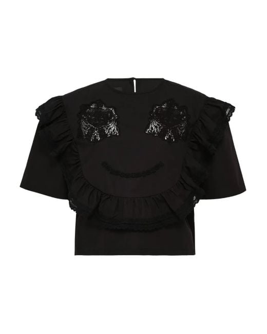 Pushbutton ラッフル ブラウス Black