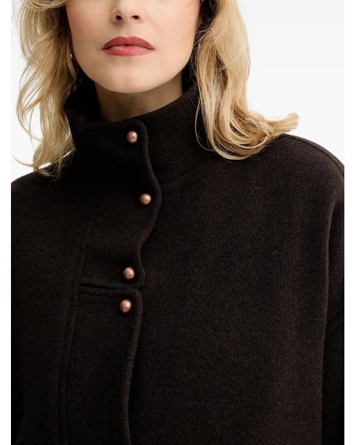 Sessun Black Single-Breasted Coat