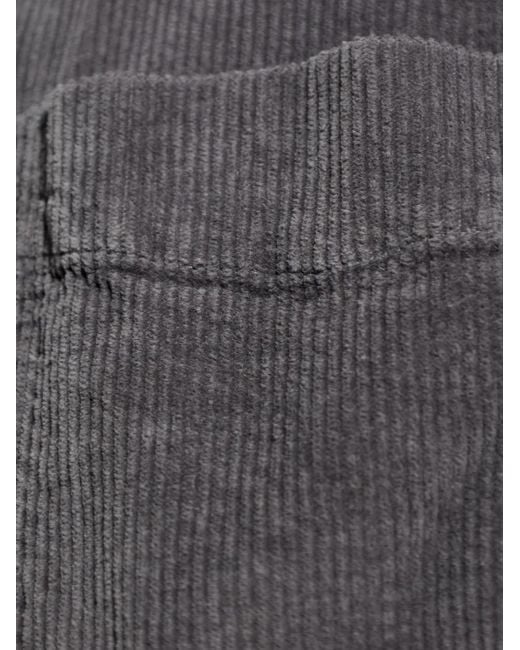 Paul Smith Gray Patch-Pocket Corduroy Shirt for men