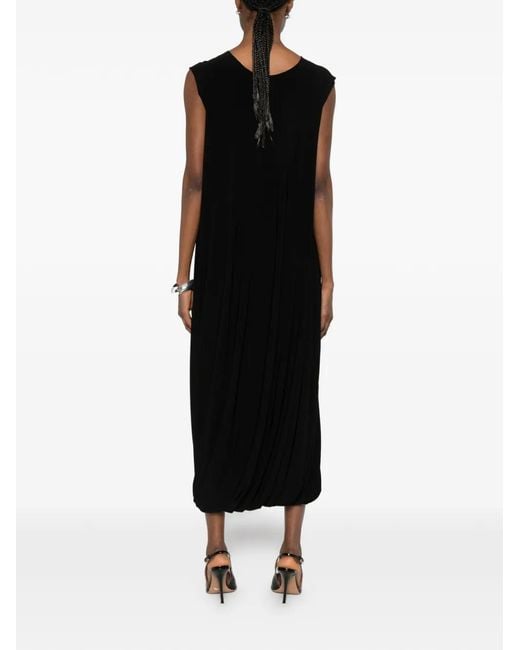 Norma Kamali Black Sleeveless Midi Dress