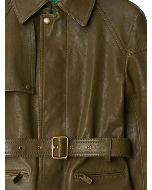 Burberry Leren Jack in het Green