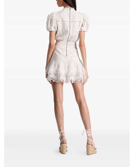 Vestido corto de día Loryn Alice + Olivia de color White