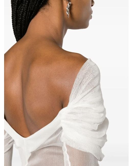 Christopher Esber White Veiled Camisole-Top Aus Seide