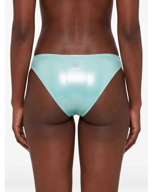 Blumarine Blue Embellished Bikini Bottom