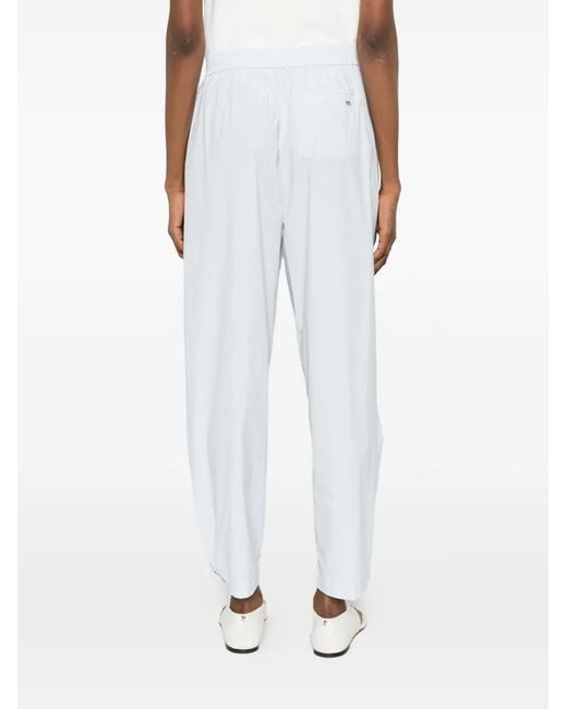 Herno White Polyamide Elastane Drawstring-Fastening Trousers