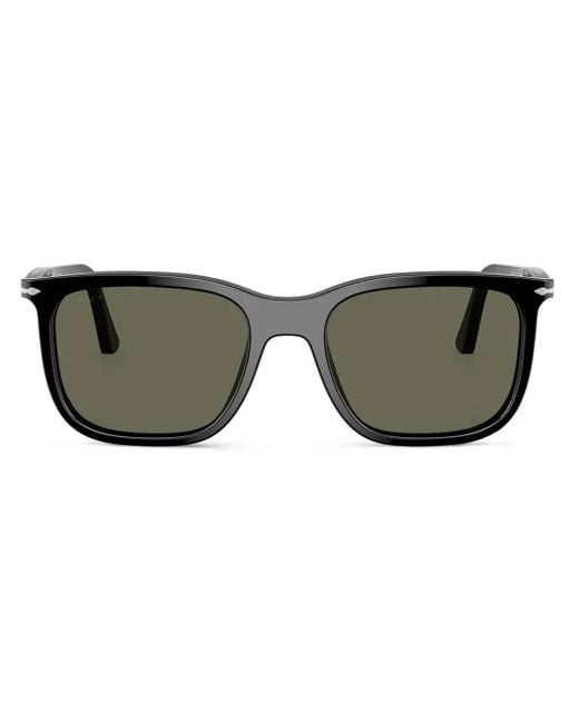 Persol Black Renzo Rectangle-Frame Sunglasses