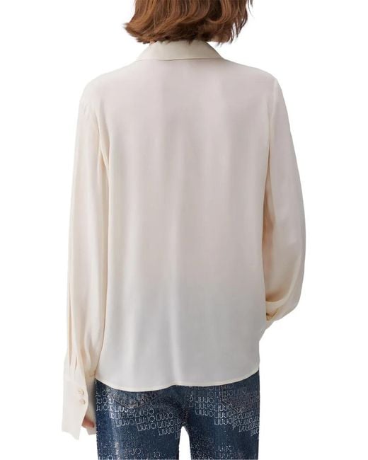Liu Jo White Shirt With Logo Buttons