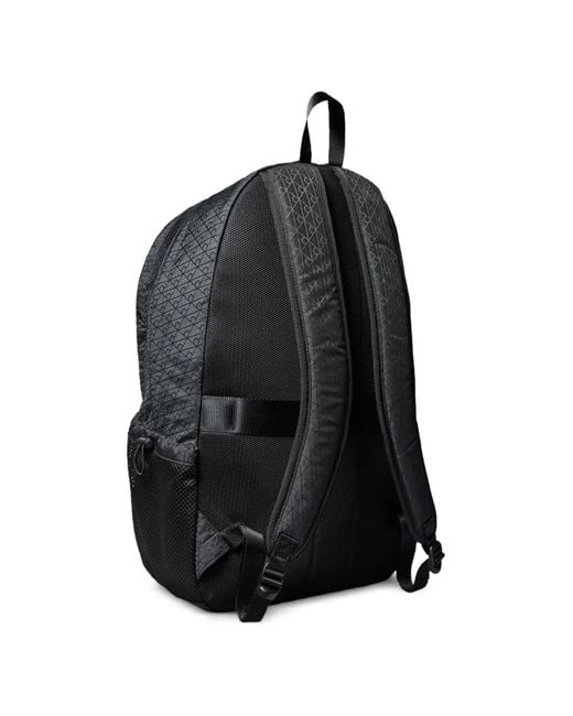 Calvin Klein Black Monogram-Pattern Bungee-Cord Backpack for men