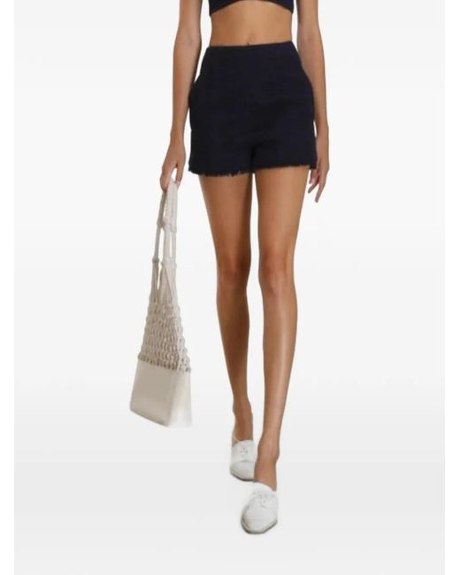 Zimmermann Black High Tide Tweed Shorts