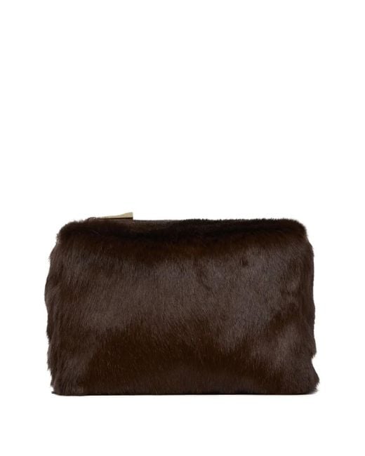 Marsèll Brown Faux-Fur Shoulder Bag