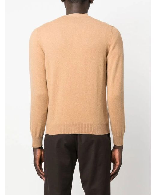 Malo Natural V-Neck Cashmere Cardigan for men