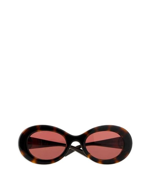Gucci レディース ブラウン オーバルフレーム サングラス 【公式通販】