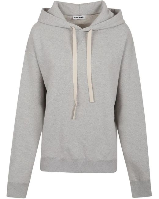 Jil Sander ドローストリング パーカー Gray
