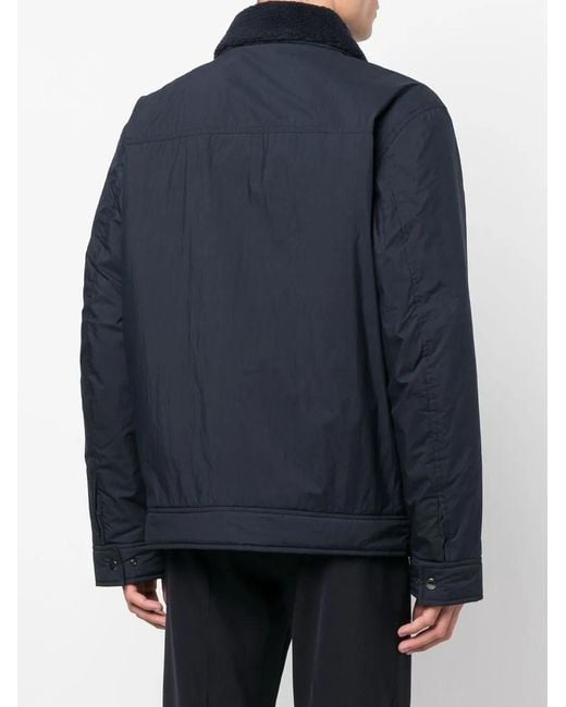 Woolrich Blue Ripstop Sherpa Trucker Jacket for men
